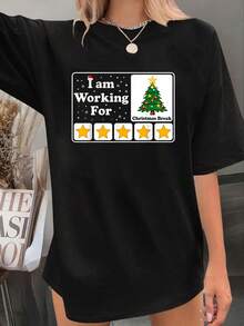 Un sabio médico una vez escribió una camiseta divertida de escritura a mano de médico - Camiseta impresa con letras de feliz Navidad y copos de nieve, 100% algodón, top de mujer de otoño y Navidad - Rosa - Ver 1