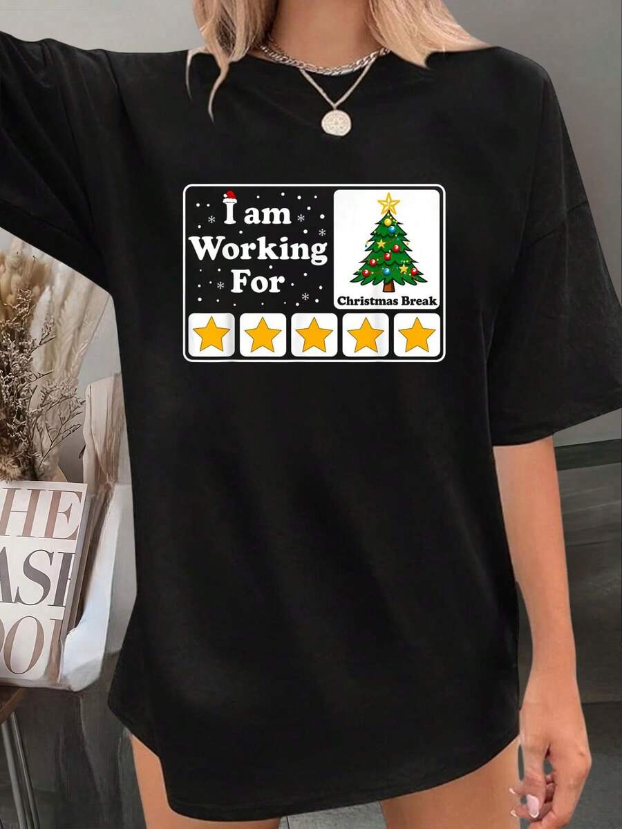Un sabio médico una vez escribió una camiseta divertida de escritura a mano de médico - Camiseta impresa con letras de feliz Navidad y copos de nieve, 100% algodón, top de mujer de otoño y Navidad - Rosa - Ver 1