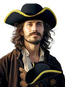 1pc Vintage Pirate Hat, Triangular Pirate Hat, Suitable For Decorating Various Parties, Top Hat, Movie Costume Hat, Clown Hat, Irish Dance Costume, Etc.