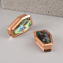 2 件热销 6 毫米 - 25 毫米万圣节防过敏 316 不锈钢优雅海螺耳塞耳塞拉伸器身体穿孔饰品男女适用