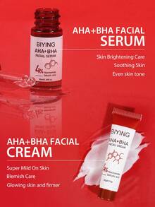 (Regalo de Navidad, Halloween, Acción de Gracias) Estuche de regalo de cuidado de la piel Mooyam AHA + BHA Juego de 4 piezas: Limpiador, Esencia, Crema Esencia, Tónico, Hidratante y Iluminador, Nutritivo y Humectante. Estuche de regalo de cumpleaños, estuche de cuidado de la piel para viajes