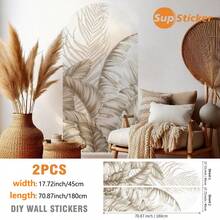 1 Roll 2pcs PVC Material 17.72X70.87inch Modern Minimalist Style Arched Wall Decals, Self-Adhesive Removable Wallpaper, Thick Wear-Resistant Wall Stickers, Suitable For Bedroom Headboard, Entryway, Living Room Backdrop, Furniture Side, For Home Decor, Space Renovation And Renewal Wall Paper Wall Decor Room Decor Wallpaper Peel And Stick
