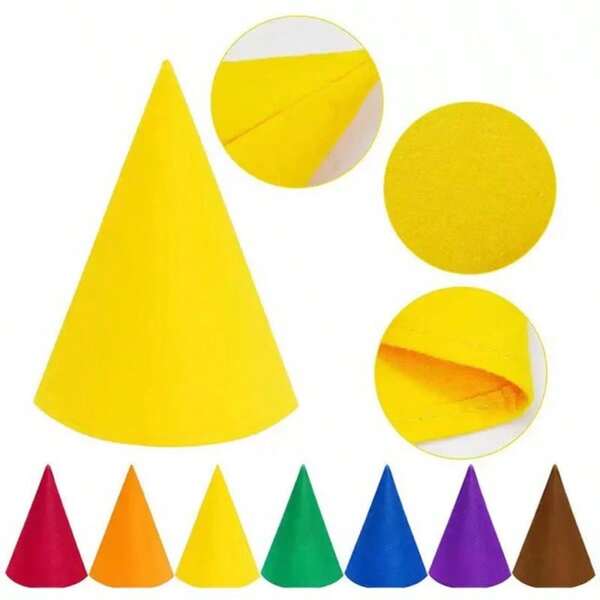 1 buc pălării conice curcubeu - pălărie costum de vrăjitoare elf multicoloră pentru cosplay de Halloween, petrecere de Crăciun, curea reglabilă la bărbie, pălărie ascuțită din fetru moale pentru copii și adulți, pălărie conică, pălărie ascuțită, pălărie de elf, pălărie de vrăjitoare, pălărie fantezie, pălărie costum, pălărie de petrecere