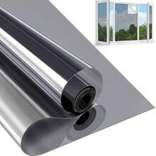 NICLY Película de Privacidad Anti-UV 60x300cm, Protectora Térmica Polarizada Unidireccional para Ventanas de Casa, Fácil Instalación, Resistente Sin Pegamento - 40 x 300 cm - Ver 1