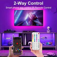 HBOWMDJIA 16ft-300ft Long Strip Light With APP Control And Remote Control, That Sync To Music, Adjustable Speed And Brightness, Color Changing LED Lights For Bedroom, Living Room, Family And Friends Reunion, TV Backlight, Halloween Atmosphere Creation And Christmas Party