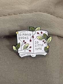 1PC Book Lovers Enamel Pin Books Brooch Pines Lapel Pins Badge On Backpack Clothing Accessories Fashion Jewelry Gift
