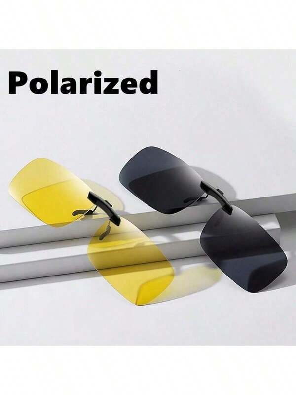 High-End Photochromic Polarized Clip-On Eyeglasses, Day & Night Use, UV Protection For Myopia Glasses, Suitable For Driving And Fishing