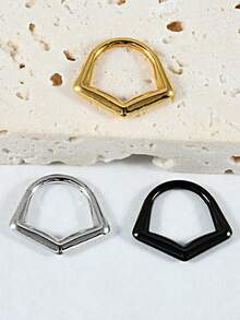 1 pieza Pendiente de aro de acero inoxidable de 16G con geometría asimétrica punk para la nariz, el septo, el labio, el cartílago y Daith como regalo para mujeres