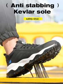 Dian Sen Pantofi de pentru bărbați, pantofi sport cu vârf din oțel, pantofi de lucru, confortabili, rezistenți la perforații și respirabili, pregătiți pentru vară, pantofi de sport EVA, ușori, pentru lucru în aer liber, cadou perfect, pantofi cu vârf din oțel pentru bărbați, pantofi sport de lucru, pantofi de lucru pentru femei, adidași sport de cu vârf din oțel, material plasă, talpă EVA