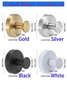 Schwere Edelstahl Saugnapf Haken, Wandmontage Handtuchhalter, einfache Installation, lackierte Oberfläche, modischer Stil für Badezimmer, Küche, Handtücher, Kleidung, Accessoires, Wandmontierter Kleiderständer, Kleiderständer, Kleiderbügel, Aufhängehaken, Aufhänger, Raumdekoration, Türgarderobe, Wandhalter, Kleiderschrank Organizer, Schlüsselhalter