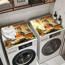 1 pièce Tapis de séchage de vaisselle pour comptoir de cuisine à imprimé chat, super absorbant cache les taches, tapis polyvalent à dos en caoutchouc pour égouttoir à vaisselle, machine à café, lave-linge