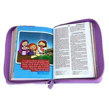 Biblia Para Niñas Mi Gran Viaje De Bolsillo Con Cierre RV1960 Imit Piel Lila - Single Book - View 2