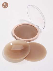 2/4/6 件可重复使用硅胶乳贴，无肩带隐形自粘式乳房花瓣，便携式礼品盒，女士内衣配件防止乳头突出