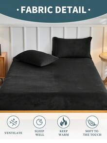 1pc Fitted Sheet, Bedding, Mattress Protector, Bed Cover, Cozy Home Textile, Soft-Comfortable Mattress Cover, Solid Color Sheet, Deep Pocket, Bed Sheet Only, Without Pillowcase, Dustproof, Machine Washable, Bedding Gifts, Fits For Twin Full King Queen Size Beds, Machine Washable, Autumn Decor, Winter Decor