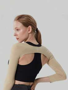 Women's Arm Shaping Compression Sleeve, Comfortable Breathable UV Protection, Women's Cooling Shawl - Yellow - View 13