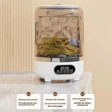 USB Rechargeable Portable Mini Washer & Dryer, Blue Light Design, With Rotating Drying Function, 3 Modes, Suitable For Washing Underwear, Socks, Home, Travel, Camping, Dorm Use - Multicolor - View 10
