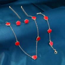 串珠耳环、手链和项链套装，母亲节礼物，父亲节礼物，复活节礼物，配饰，办公穿搭，复古朋克风，休闲配饰，适合派对、庆典和婚礼，毕业礼物