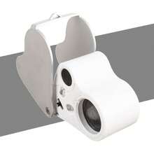 2 Lens 30x 60x Illuminated Jewelry Eye Loupe Magnifier With LED Lighting Gemstone Magnifier For Jewelry Inspection - Silver White - View 7