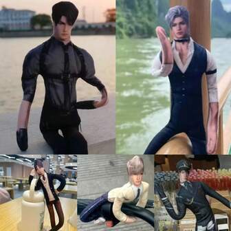 爱与深空人物毛绒玩偶，秦澈、李深、沈心贵、齐宇、夏一舟骷髅玩偶，抽象而古怪的 28 厘米可摆造型创意毛绒玩具，送给好朋友的绝佳礼物