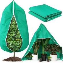 Plant Cover, Winter Pull Rope, Plant Cover, Warm Plant Protection Bag, Antifreeze Cloth Blanket, To Protect Fruit Trees And Potted Plants From Being Eaten By Frozen Animals, Suitable For Winter Antifreeze Cloth, To Protect Outdoor Fruit Trees, Plants, Shrubs, Plant Cover, Winter And Winter Blanket. Reusable Plant Protection Pull Rope Bag, Used For Frost, Frost, Sunlight, Bird And Insect Protection Of Outdoor Plants - Multicolor - View 8