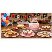 101PCS Pink Princess Birthday Party Decorations, Castle Party Plates And Napkins Party Supplies, Princess Party Ornaments, Crown Castle Paper Plates, Disposable Baby Shower, Girl Birthday Party Decorations - 黃色 - 查看 5