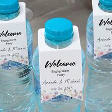 10/30/50pcs Custom Water Bottle Labels, Personalized With Names And Date, Decor For Wedding, Birthdays, Baptisms, Bridal Shower, And Bachelorette Party Favors - Multicolor - View 7