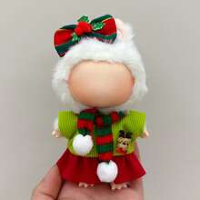 ملابس مناسبة فقط لدمية الخرق، دمية السيراميك (الجيل الأول والثاني والثالث)، تمثال معلق، يمكن ارتداء طقم ملابس دمية عيد الميلاد - متعدد الألوان - مشاهدة 7