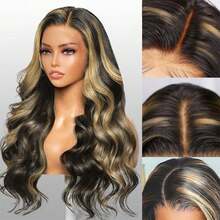 34 Inch Glueless Wigs Human Hair Pre Plucked 1B/27 13x4/13*6 HD Lace Front Wigs Human Hair Glueless 200% Density Body Wave Lace Front Wigs Human Hair With Baby Hair - S1B/27 - 查看 6