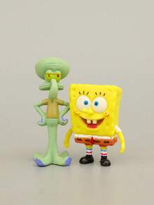 SPONGEBOB 1/3/6 قطعة من ديكورات عيد ميلاد سبونج بوب وأصدقائه، ديكور طاولة، تزيين كعكة، ديكور خزان السمك تحت الماء، تشمل باتريك ستار، سكويدوارد تنتاكلز، السيد يوجين إتش كرابس، غاري القوقعة وغيرهم، مناسب للأعياد والأعياد الميلاد وهدايا عيد الميلاد وحشو الجوارب وأكياس هدايا عيد الميلاد