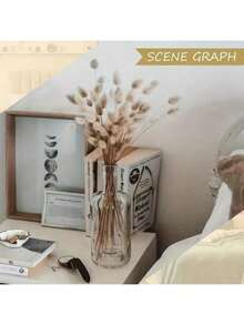 200 Pampas Grass For Bohemian Style Home Decor, 17 Inch Neutral Dried Pampas Flowers For Western Modern Bedroom Dining Table Bathroom Wedding Baby Shower Decoration, For Elegant Flower Arrangements, Home And Table Decor Home, Kitchen Supplies