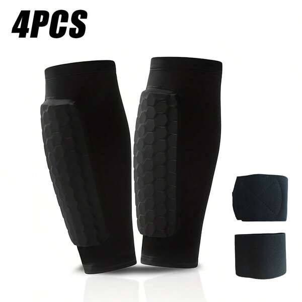 4Pcs/Set Outdoor Sports Accessory Set - 2pcs Honeycomb Pads + 2pcs Adjustable Straps, Ideal For Soccer Basketball And Outdoor Sport Use, Suitable As A Christmas Gift For Family And Friends Who Love Sports