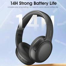 Tai nghe không dây Bluetooth trùm đầu Lenovo, EB320, Chống ồn, Loa lớn 40MM, Có thể gập lại, Nhẹ và Thoải mái, Tuổi thọ pin dài, Bluetooth 5.4, Thích hợp cho Chơi game, Nghe nhạc, Thể thao, Tương thích với iOS Android PC - màu đen - Xem 4