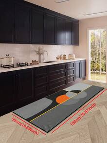 Sang trọng & Đơn giản hóa Phong cách Phòng bếp Thảm trải sàn Không trượt Chống thấm dầu , Nước Hấp thụ Thảm phòng tắm Với Nhanh khô & Dễ dàng làm sạch Chức năng , Mềm mại Trái đất Hấp thụ nước Tấm lót Đối với Phòng vệ sinh Lối vào - màu cam ấm áp - Xem 12