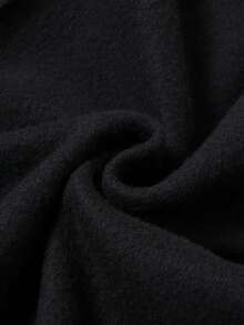 1 قطعة بنطلون رياضي دافئ مبطن للرجال مع جيوب وسحاب، رقعة جلدية ذات لون متباين، خصر قابل للتعديل، حافة مرنة، مريح للارتداء - الأسود - مشاهدة 7