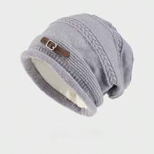 4-Color Options Knitted Beanie Hat, Loose Fit Warm Bucket Hat, Solid Color Fashion Casual Autumn/Winter Unisex Ski Hat Winter Warm