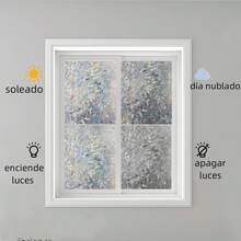 TOPTHEROAD 60x500cm Polarizado Vinilo para Ventana, Pelicula Privacidad Ventanas Película de Vidrio, Adherencia Electrostática, Anti Calor y Adecuado Hogar Oficina (60X500CM) - 60X500CM - Ver 4