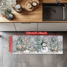 1 buc. Covoraș de Crăciun, covoraș de drenaj durabil pentru bucătărie, sufragerie, intrare, balcon, decor pentru casă, antiderapant, potrivit pentru cafenea, bar, vacanță, petrecere, dormitor, baie