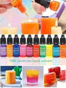 10ML 1 Set/10 Color/20 Color Candle Dye Liquid Colorant DIY Jewelry Making Candle Making Dye Pigment 50ml/100ml,10ml DIY Candle Color Essence Candle Pigment Handmade Soybean Wax Paraffin,Halloween DIY Candle Dye Liquid Colorant DIY Jewelry Making Candle Making Dye Pigment