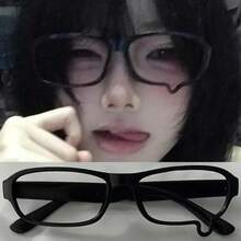Y2K Lensless Cosplay Glasses, Neutral Water Drop-Shaped Frame, Durable PC Material And Hinge Design Style Decorative Accessories, Suitable For Women With Small Faces - Perfect Choice For Daily Wear And Music Festival Gifts - Rectangle - View 6