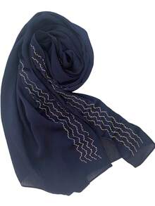 1 Piece Ladies High Quality Solid Color Soft Shimmer Diamond Crepe Crinkle Satin Silk Hijab Scarf Plain Glitter Shiny Muslim Tudung Shawl