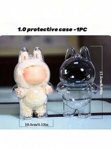 1pc Acrylic Protective Case For Labubu Monster Doll - Clear Standing Display Case, Plastic Portable Storage Box Cover For LabubuCollectible Dolls ( Doll Not Included )Intended For Labubu Case,Clear Figure Display Bag Single Pack,Ideal For Christmas And Halloween Decorations,Calendarlgs Of Advent Home,For Christmas/Christmas Decorations/Christmas Gifts-Multi-Size Design For Various Choices