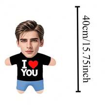 Cojín personalizado con impresión de foto en miniatura "Te amo", opción de regalo perfecta para el Día de San Valentín, Halloween, Navidad, Acción de Gracias, Aniversario - Negro - Ver 20