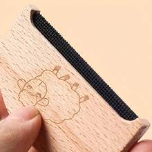 1pc Portable Wooden Lint Remover Brush, Reusable Double-Sided Travel Brush For Clothes, Furniture, Pet Hair, Sweaters, Scarves, Pants Fuzz Removal Tool - Multicolor - View 8