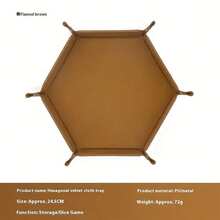 Foldable Hexagonal Dice Tray - A Soft Velvet-Like Storage Box With A Sturdy Metal Frame, Compact Foldable Design, Suitable For Games, Parties, Festivals (Christmas, Valentine's Day, Mother's Day), Festival Gifts, Party Presents, Festival Decorations, Elegant Appearance, Durable Structure, And Festival Shoppers