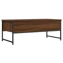 Coffee Table Brown Oak 101x49x39.5 Cm Engineered Wood - Brown - View 9