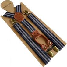 1pc Men's Y-Shape Elastic Suspenders, British Style With Metal Adjustable Buckle, 4-Clip Brace Strap Autumn-Winter Accessories Halloween Costume,Suitable For Teens, Youth,Men,Casual, Outdoor, Athletic, Vacation, Graduation Gifts, Birthday, Daily Wear