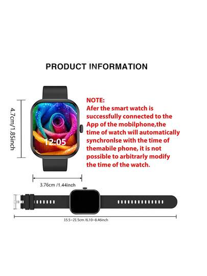 HOT 2.01" Full Screen Touch Slimme Horloge Men Women, Calling, Pedometer, Calorie, Multi Sports Mode, Distance Tracking, Call Sedentary Alerts, Multifunctional Smartwatch, Wireless Connection roid Phones view 9