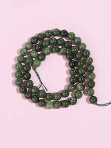 1 hebra de cuentas sueltas de jaspe natural genuino, piedras preciosas semi-preciosas redondas y lisas para hacer joyas, pulseras y collares DIY