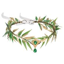 Fairy Flower Leaf Crown For Women Elven Princess Tiara Elf Headpiece For Halloween Costume Cosplay Photoshoot Wedding