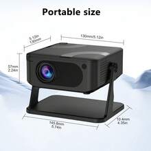 YJMOYE YJMOYE Mini Projektor, tragbarer 1080P Smart Movie Projektor Heimkino Kurzdistanz 150 Zoll Kino WLAN6 Smartphone Kabellos Spiegeln kompatibel mit Android/iOS